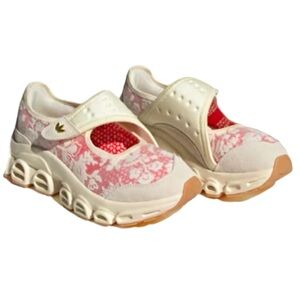 Adidas Women's Cream and Red Sneakers